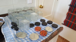 sterilized marmalade glasses