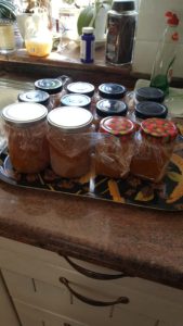 glasses filled with orange marmalade