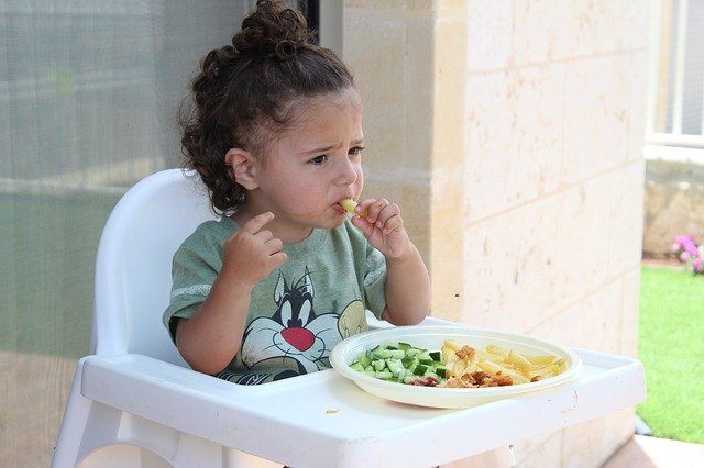 Child having a meal