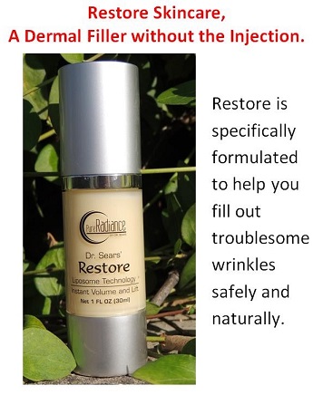 Bottle of Restore face Serum