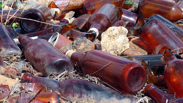 Brown glass bottles